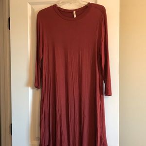 Burnt orange tshirt dress